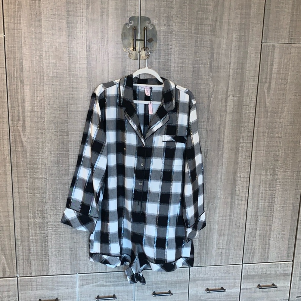 Victoria’s Secret Plaid Romper Pajamas.